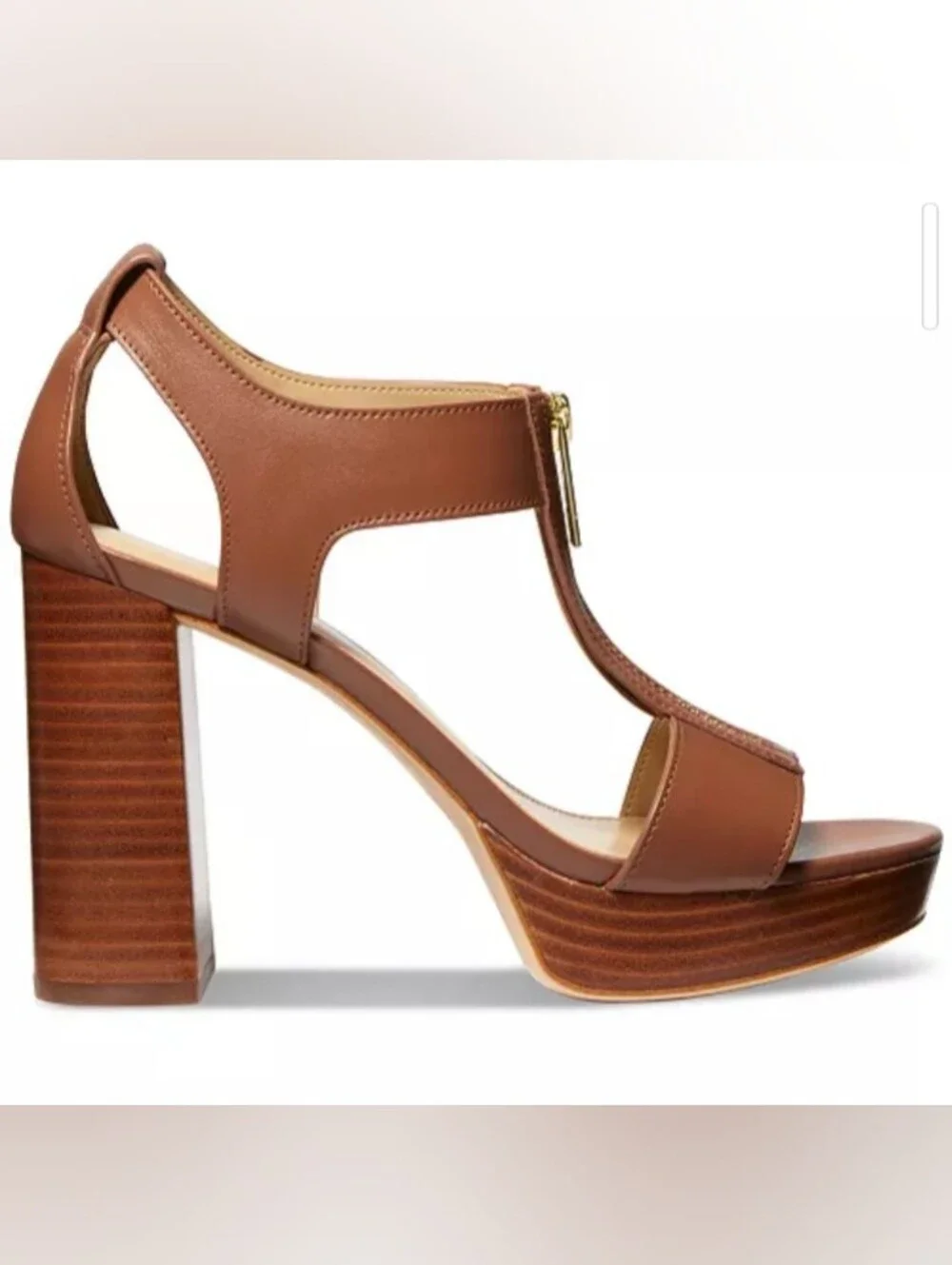 New Michael Kors Berkeley Mid-Platform T-Strap Sandals SZ11